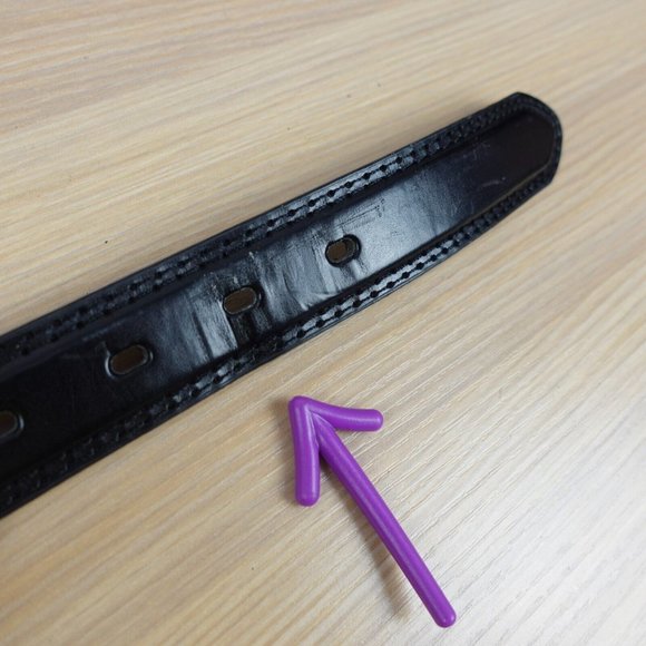 Belt Mens Black Leather Size 34 Silver Buckle Classic Dress Basic Formal Genuine - Picture 9 of 11